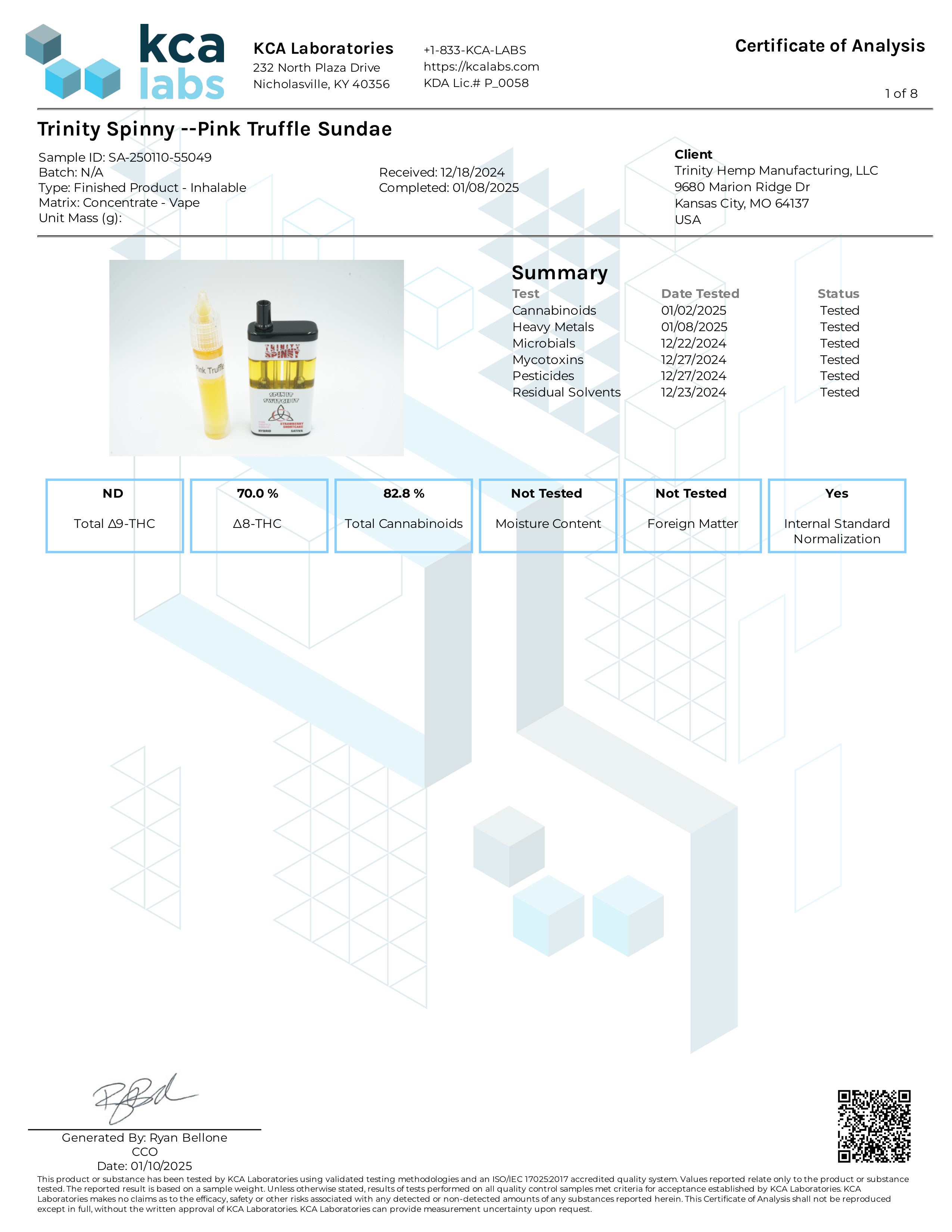 Trinity Spinny Dual Flavor 6 Gram Vape - PINK TRUFFLE SUNDAE(H) / STRAWBERRY SHORTCAKE(S)