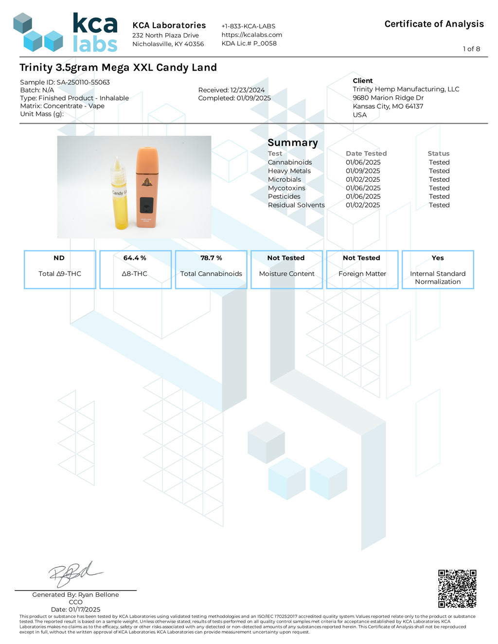 Trinity THCP RESIN 3 gram Disposable Vape