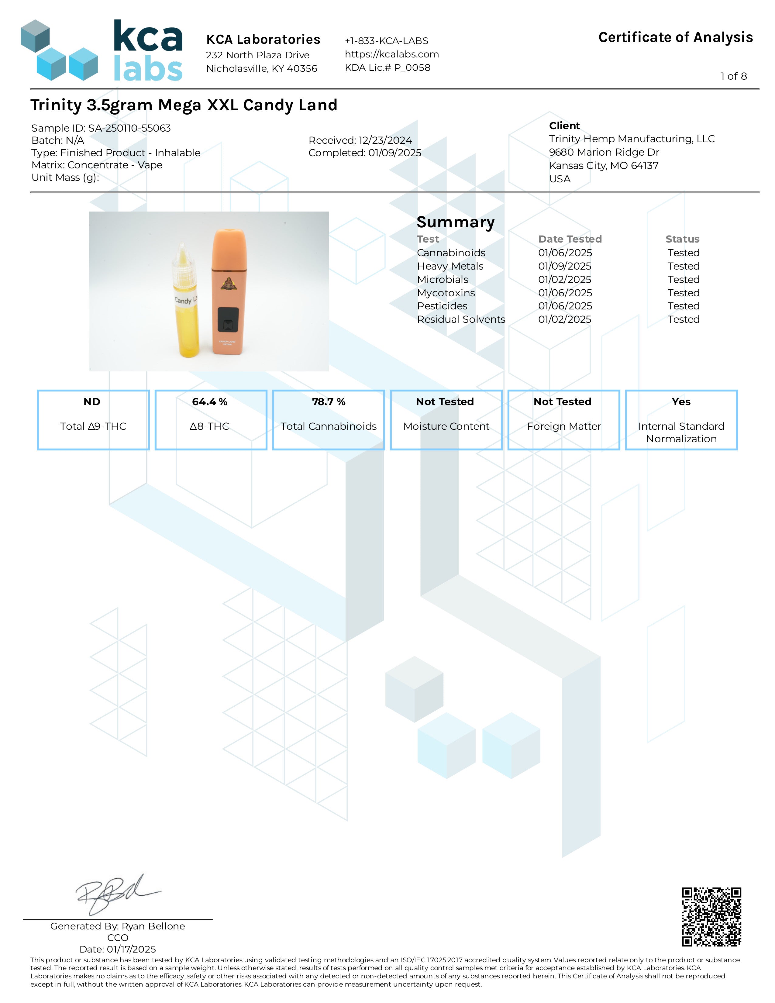 Trinity THCP RESIN 3 gram Disposable Vape