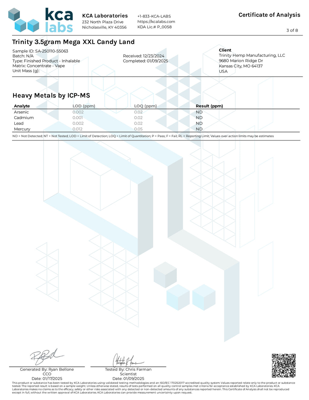 Trinity THCP RESIN 3 gram Disposable Vape