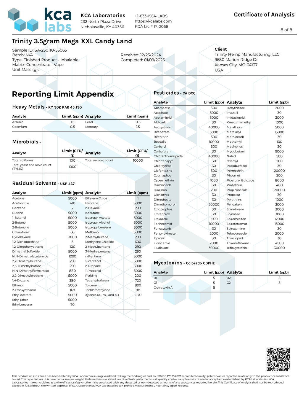 Trinity THCP RESIN 3 gram Disposable Vape
