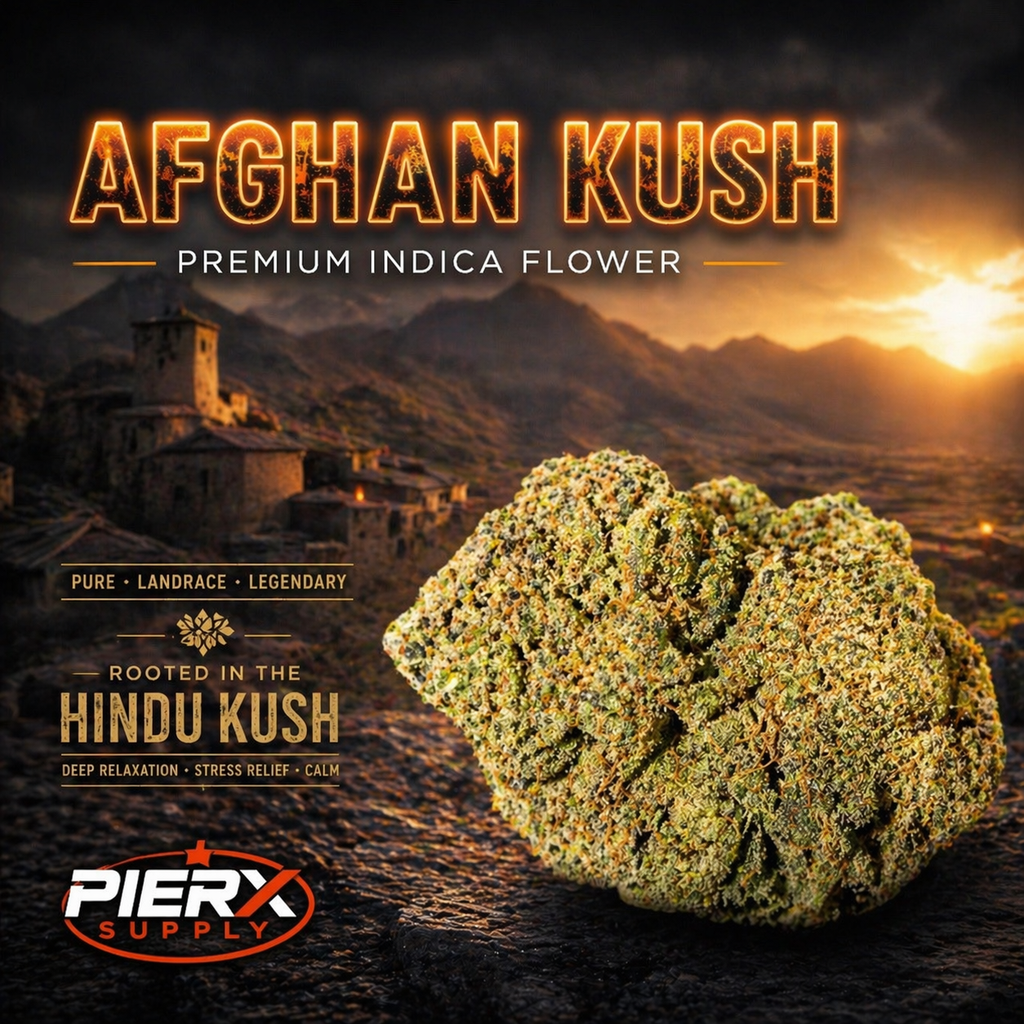 Afghan Kush THCa Flower – 28g Premium Indica Ounce ⛰️🔥 | Heavy Gas • Classic Landrace Power