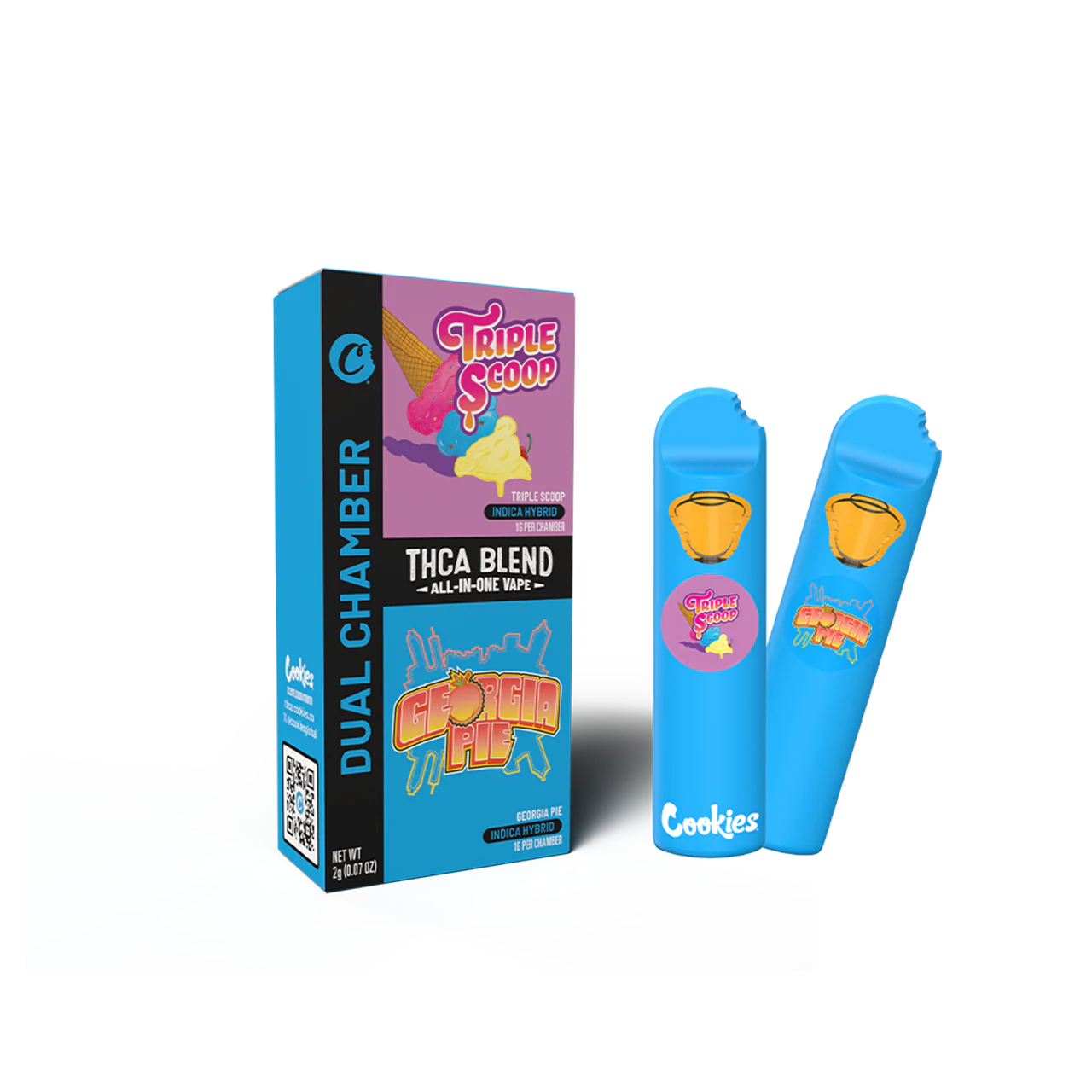 COOKIES DUAL CHAMBER 2G THCA BLEND DISPOSABLE TRIPLE SCOOP(IH) x GEORGIA PIE(IH)