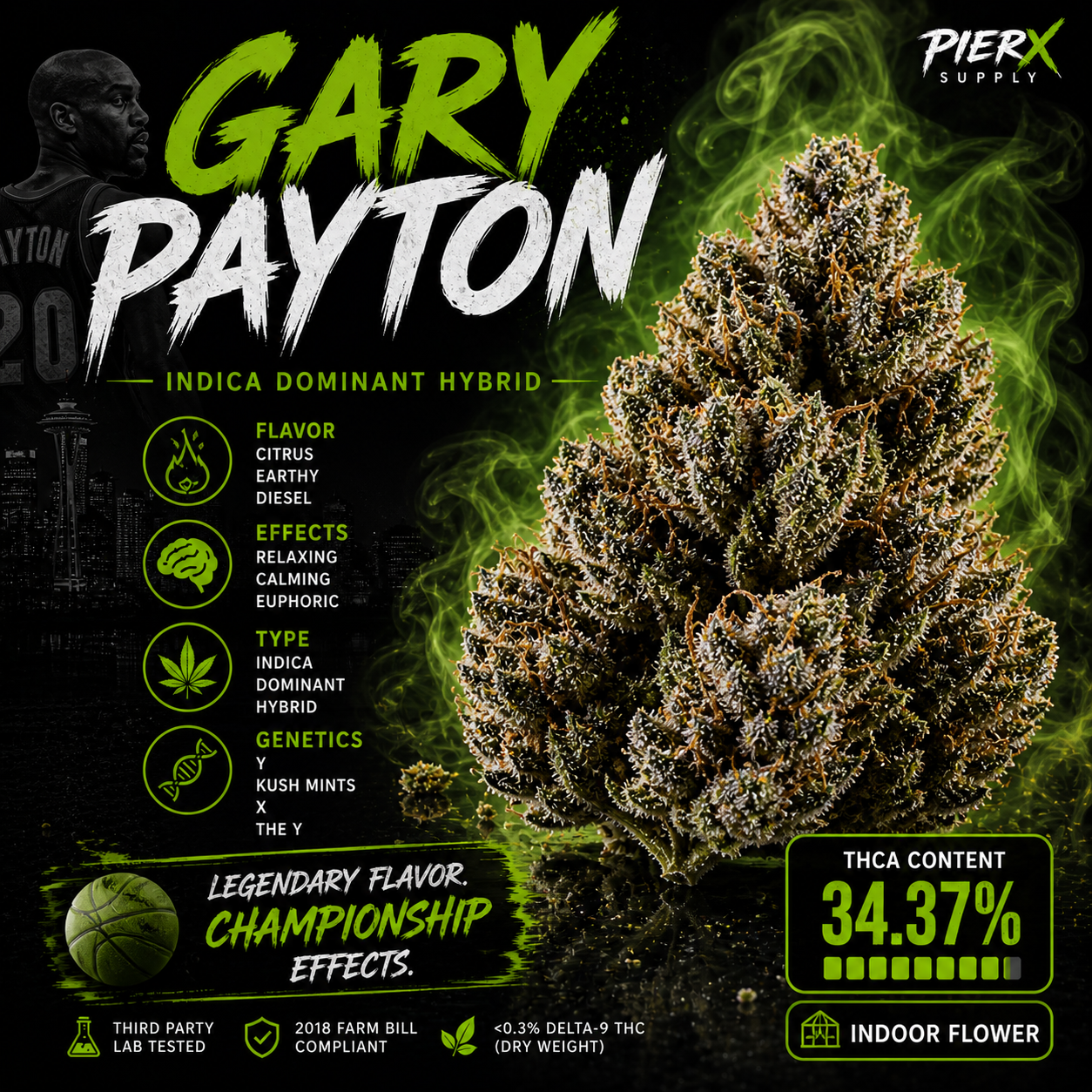 Gary Payton THCa | Premium Indoor Exotic Flower