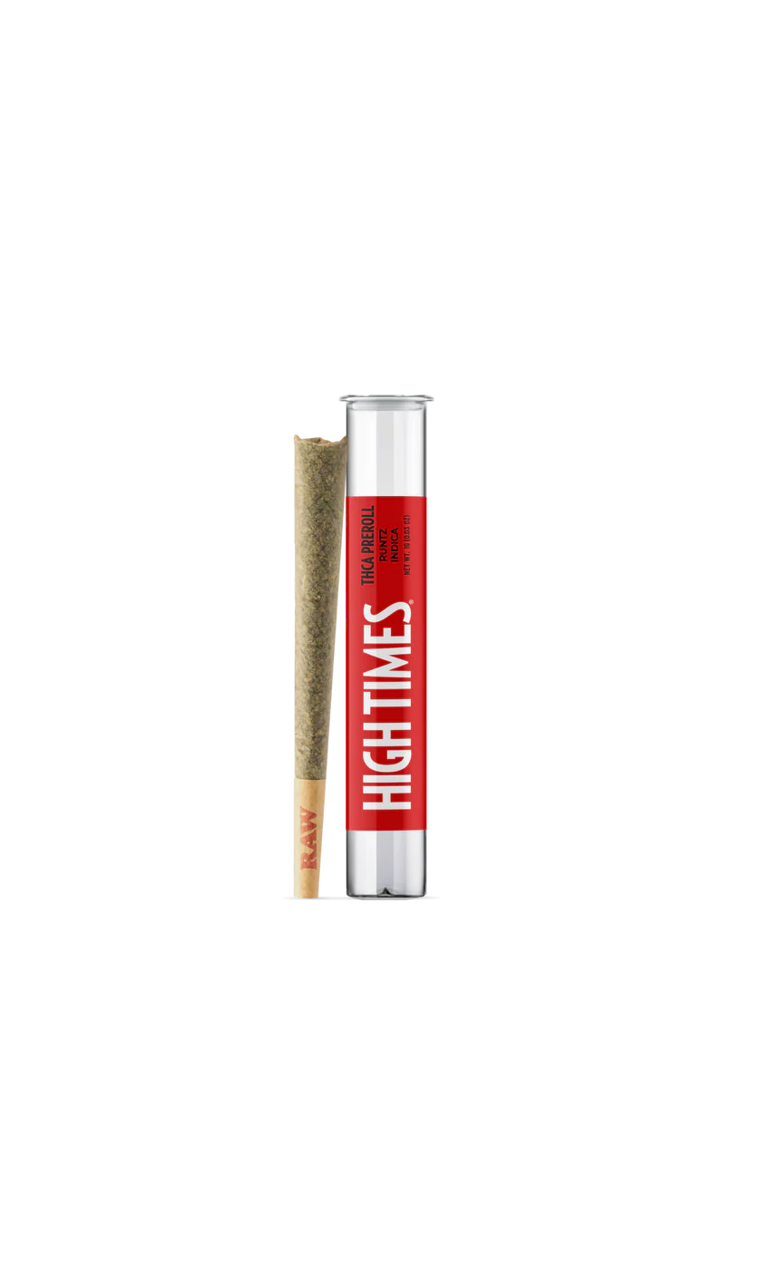 High Times THCa 1G Pre-Rolls – Runtz, Kosher Kush, Durban Poison & Glitter Bomb | Premium Ready-to-Smoke Flower