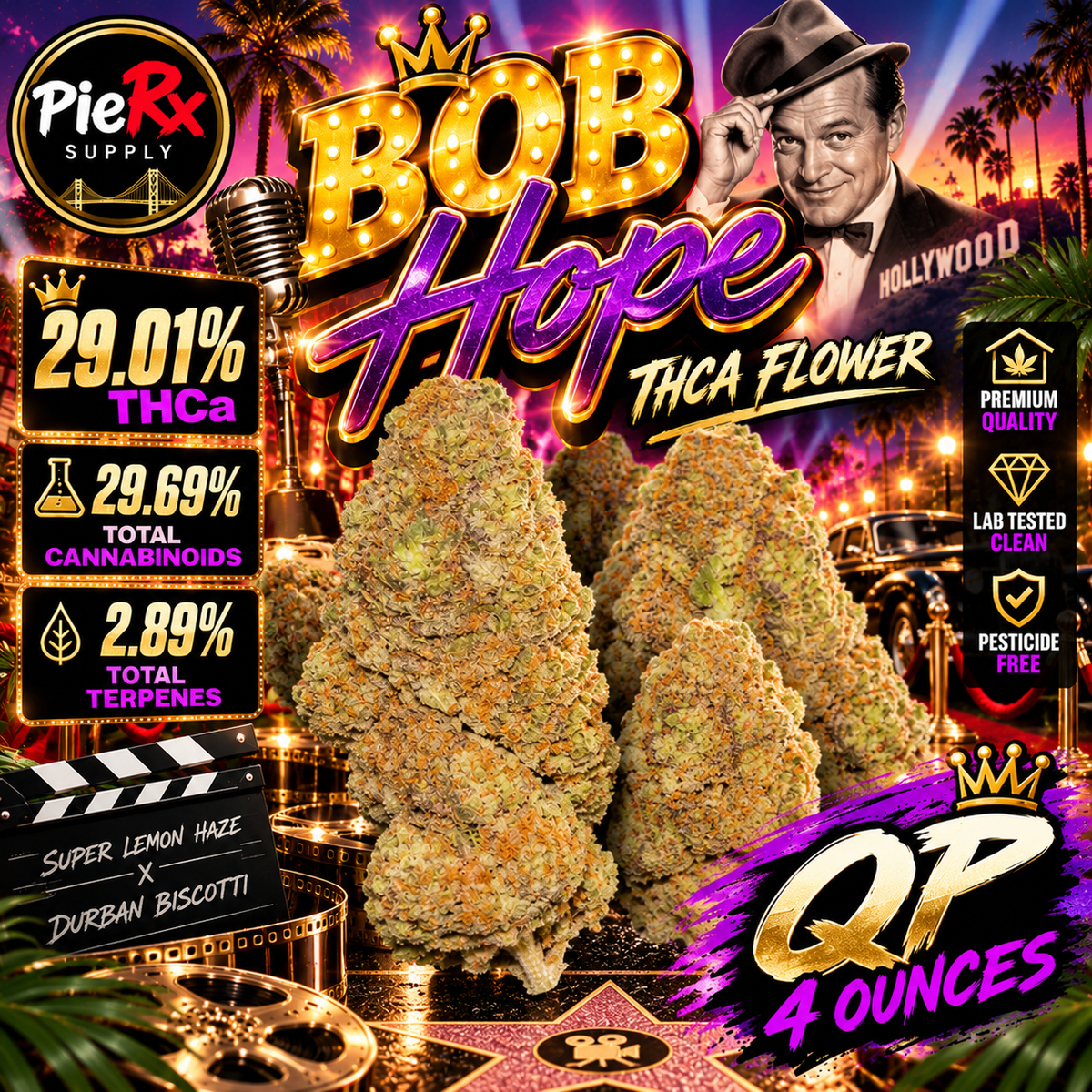 🎬 Bob Hope THCa Flower – 29.01% THCa | Premium QP (4 Ounces) 🌿🍋🔥