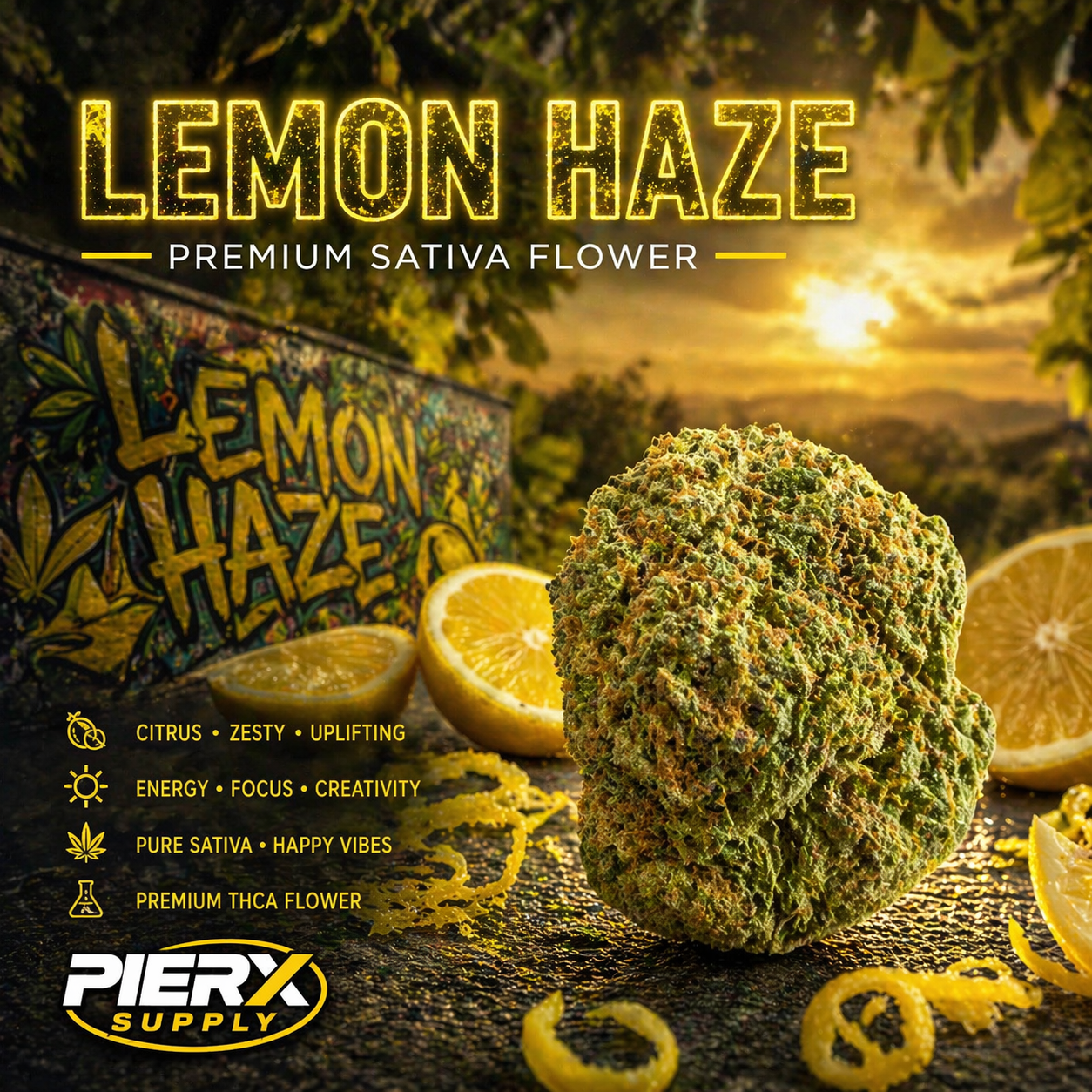 Lemon Haze THCa Flower – 28g Premium Sativa Ounce 🍋⚡ | Citrus Gas • Uplifting Energy • Daytime Favorite