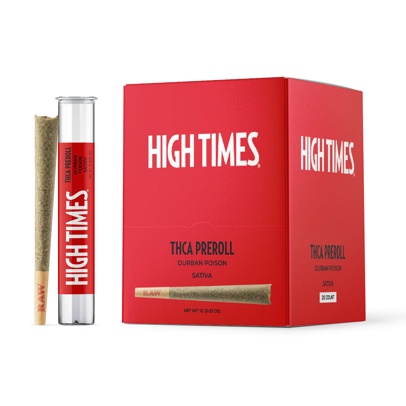 High Times THCa 1G Pre-Rolls – Runtz, Kosher Kush, Durban Poison & Glitter Bomb | Premium Ready-to-Smoke Flower
