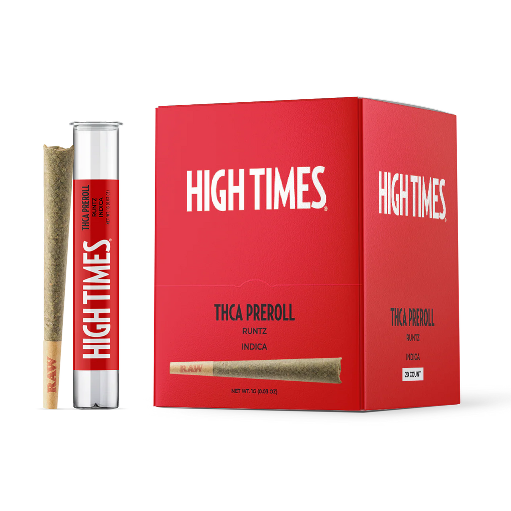 High Times THCa 1G Pre-Rolls – Runtz, Kosher Kush, Durban Poison & Glitter Bomb | Premium Ready-to-Smoke Flower
