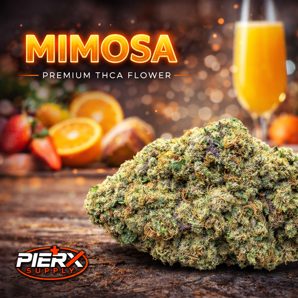 Mimosa THCa Flower 🍊🍾 | Premium Exotic Hemp Flower | Citrus Terpene Profile | Premium Ounce