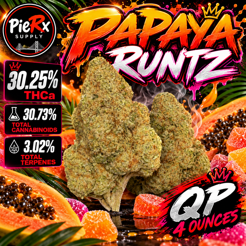 🥭 Papaya Runtz THCa Flower – 30.25% THCa | Premium QP (4 Ounces) 🍬🌿🔥