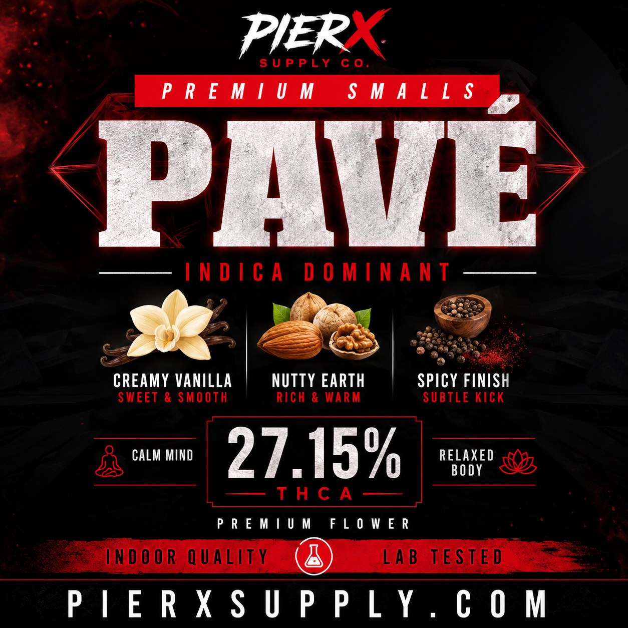 Pavé Premium Smalls THCa Flower 27.15% 💎🍨 | Indica-Dominant | Smooth Creamy Gas | 28g