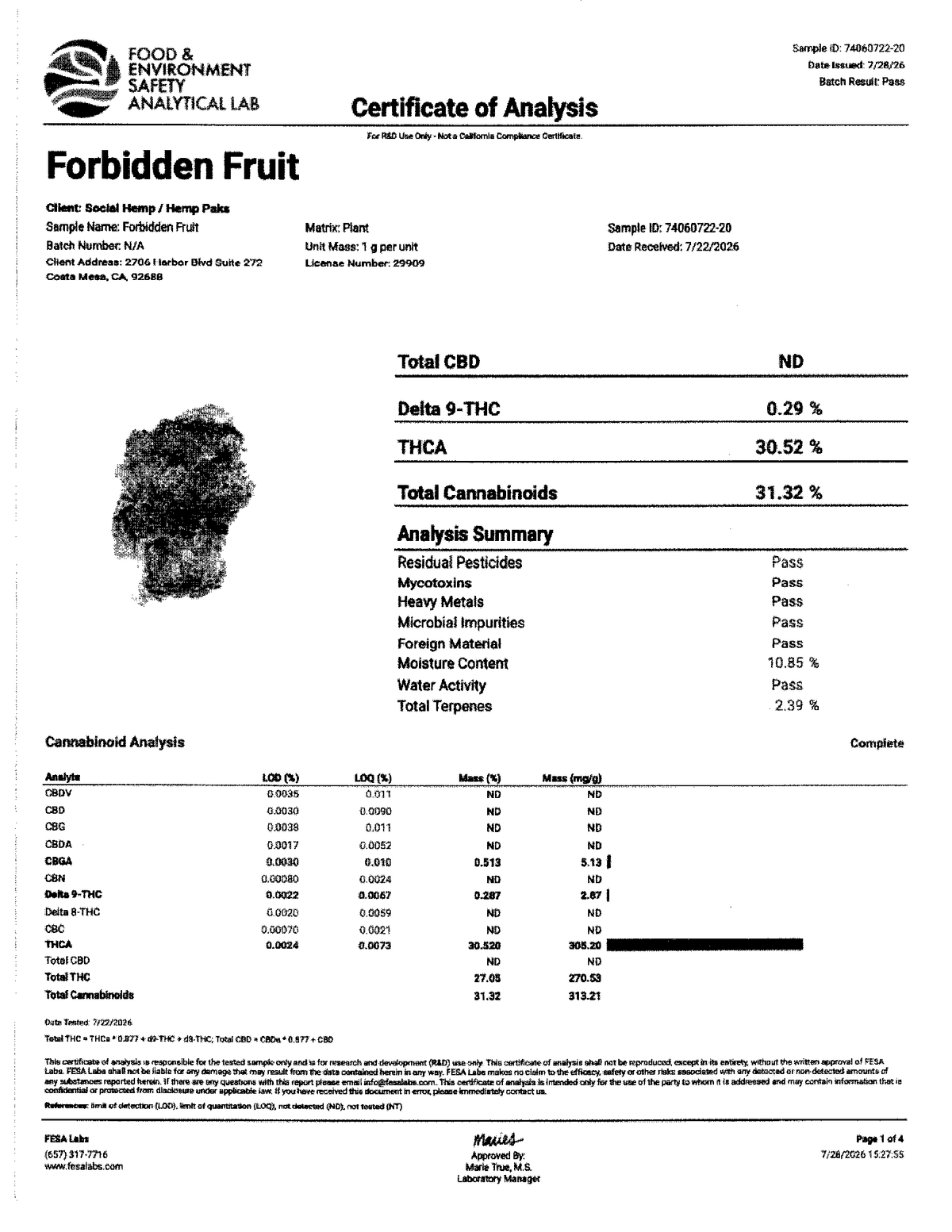 🍇🔥 Forbidden Fruit | 28G/14G Premium THCa Flower | 30.52% THCa | Indica-Dominant Hybrid 🍒💜