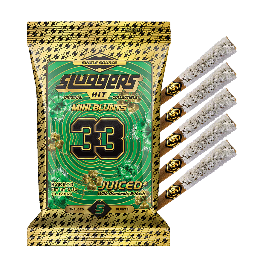 Sluggers Mini Blunts - 33 Infused w/ Diamonds 5 pack (Indica Hybrid)