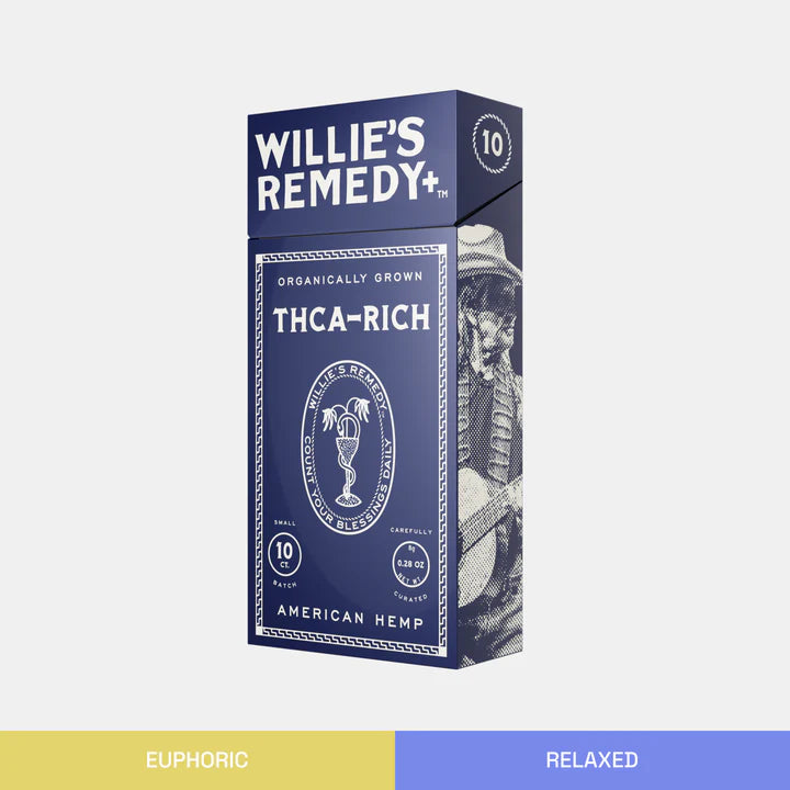 Willie’s Remedy Pre-Rolls – 10 Pack (.8g Each)