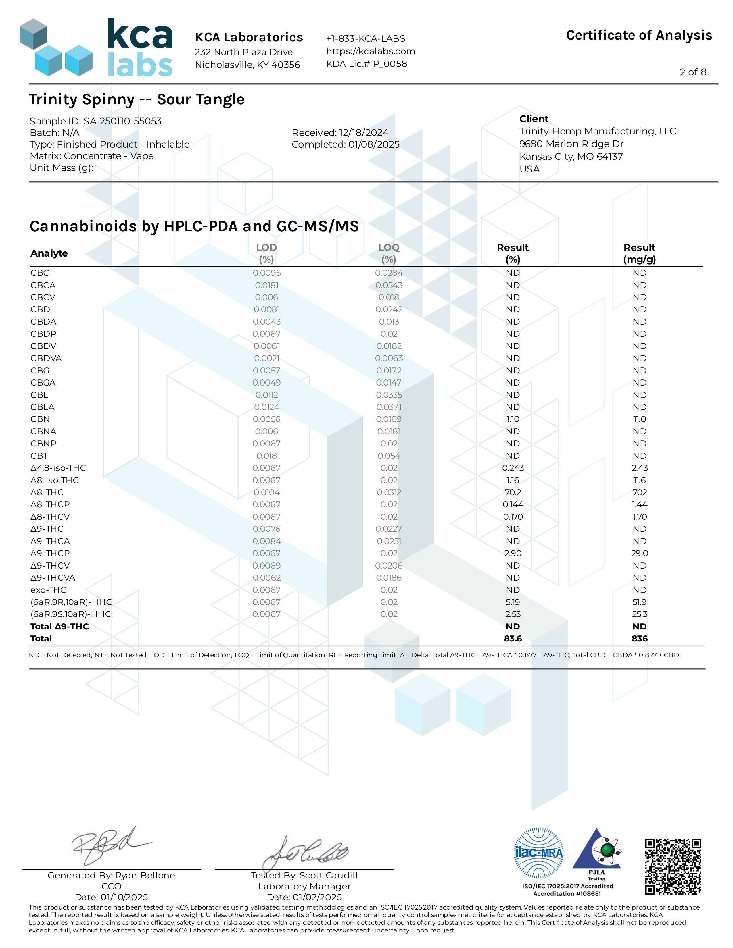 Trinity THCP RESIN 6 gram Disposable - Sour Tangie (H) x Super Lemon Haze (S)
