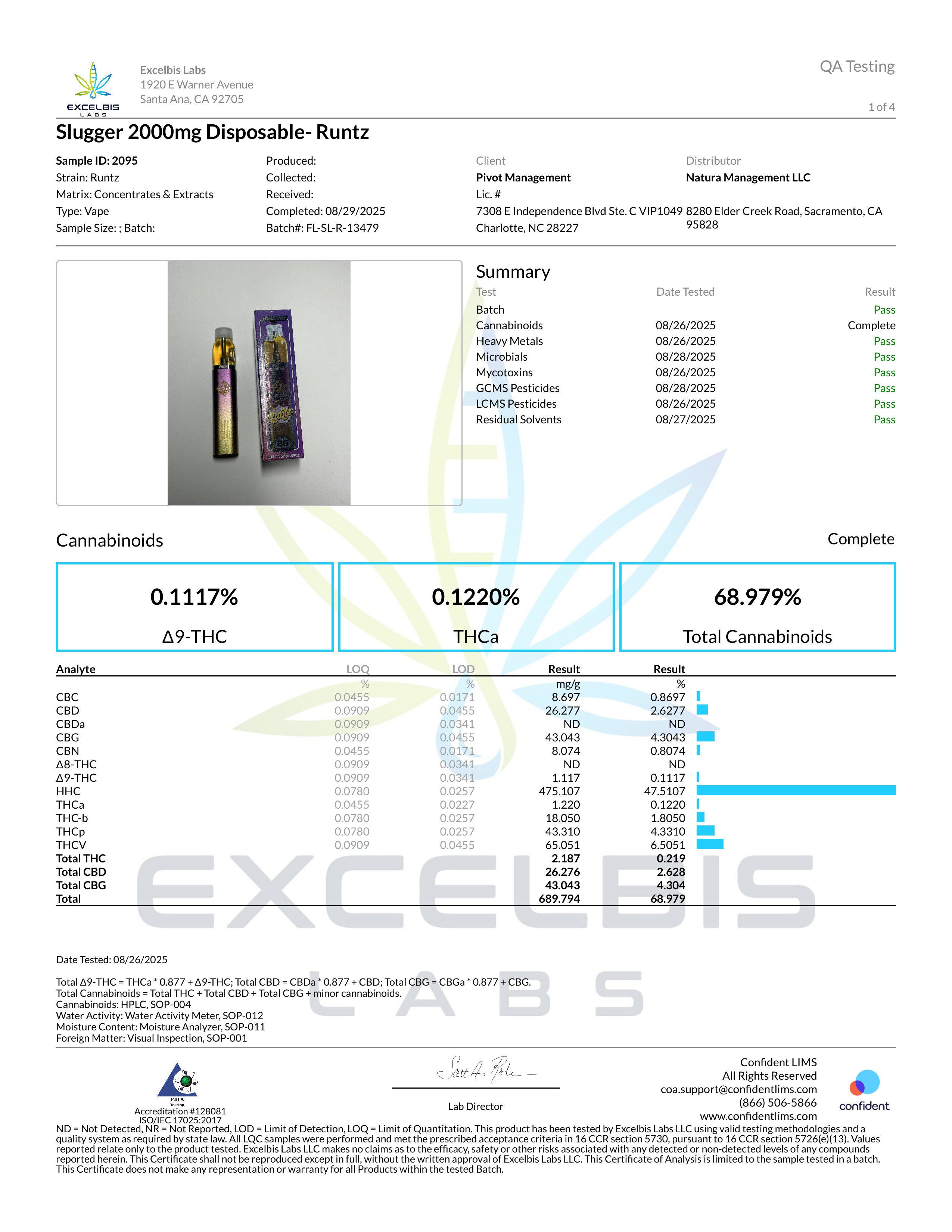 Sluggers 2G Runtz Disposable Vape – Premium Live THCa Derived Terpenes | 2 Gram Device