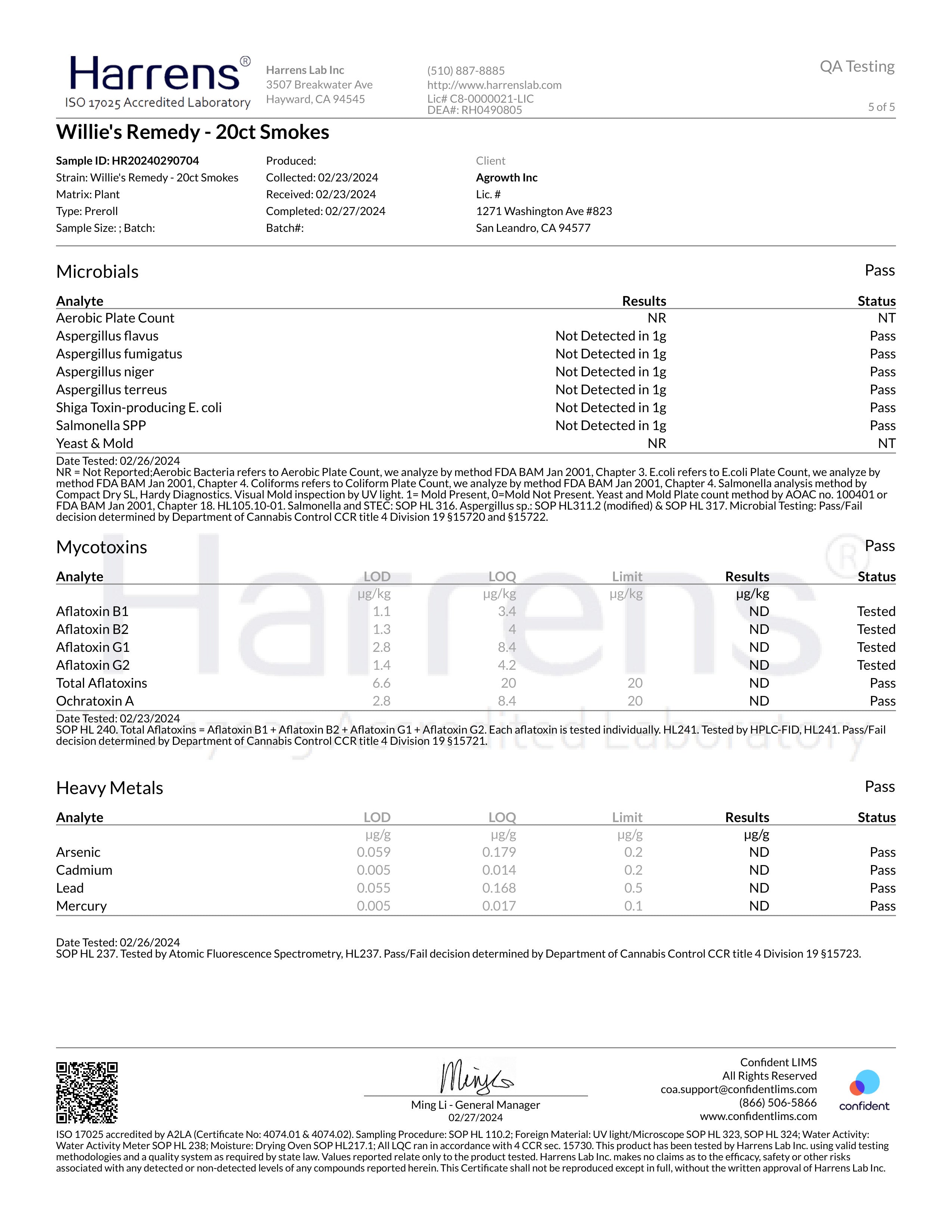 Willie’s Remedy Pre-Rolls – 10 Pack (.8g Each)