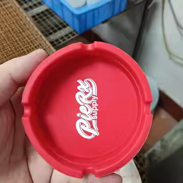 PieRx Supply Red Silicone Ashtray – Durable Heat Resistant Non-Stick Ash Tray | Flexible, Easy Clean, Travel-Friendly