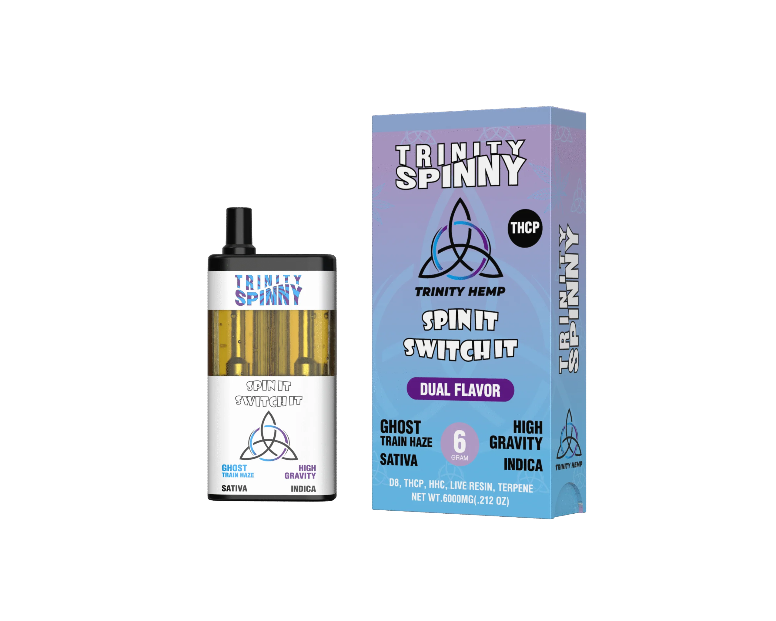 Trinity THCP RESIN 6 gram Disposable - Ghost Train Hazez (S) x High Gravity (I)