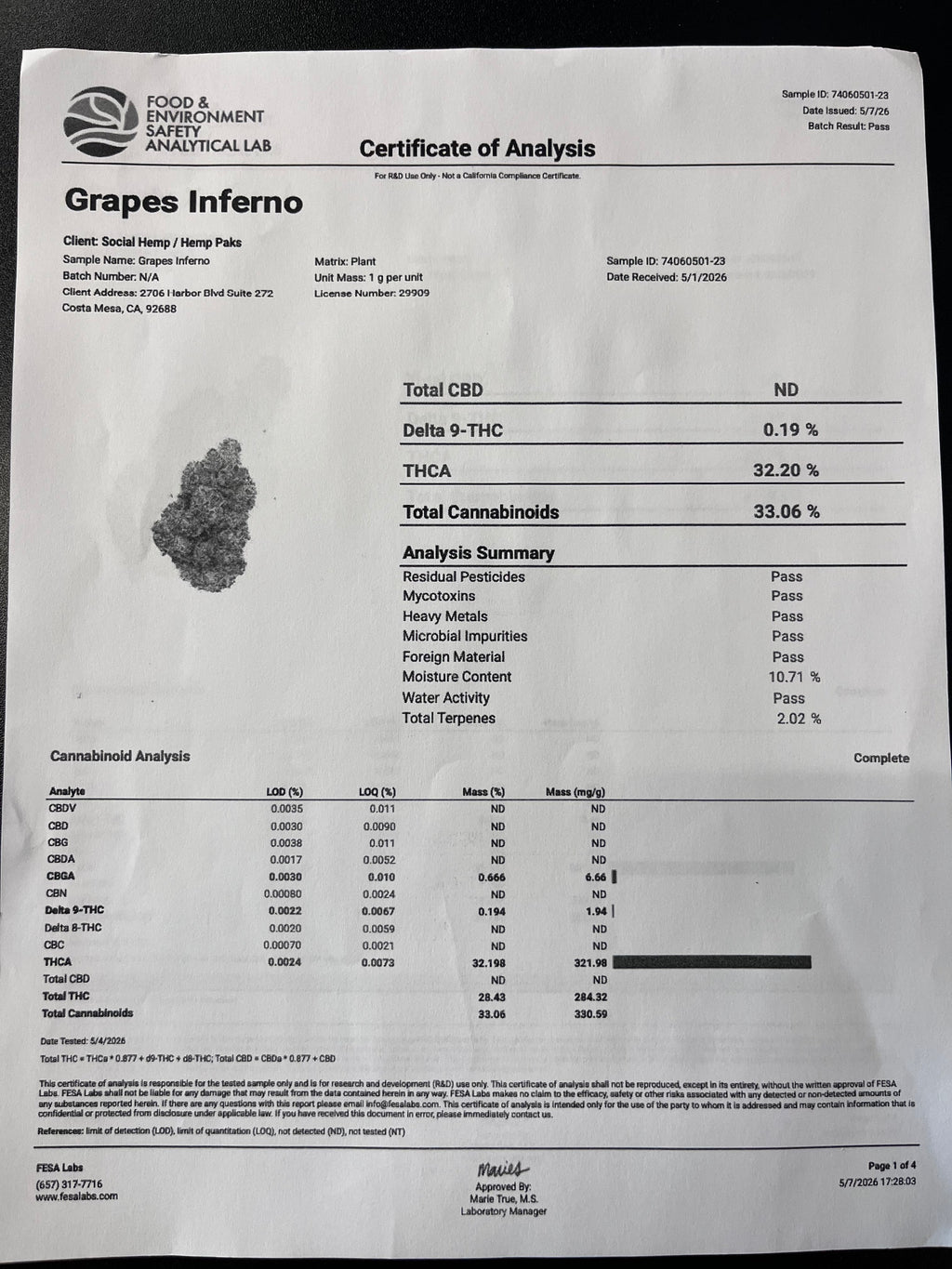 🍇🔥 Grapes Inferno 32.20% THCa Indoor Flower – Purple Urkle × Space Queen | 28G Ounce