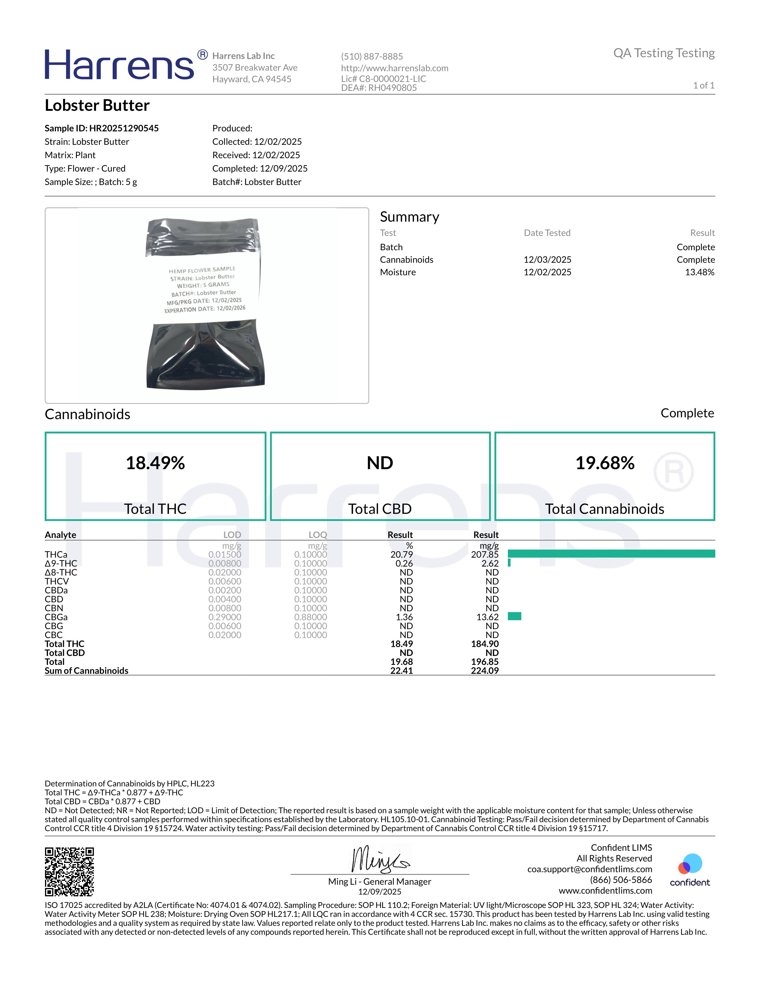Lobster Butter THCa Flower | Quarter LB