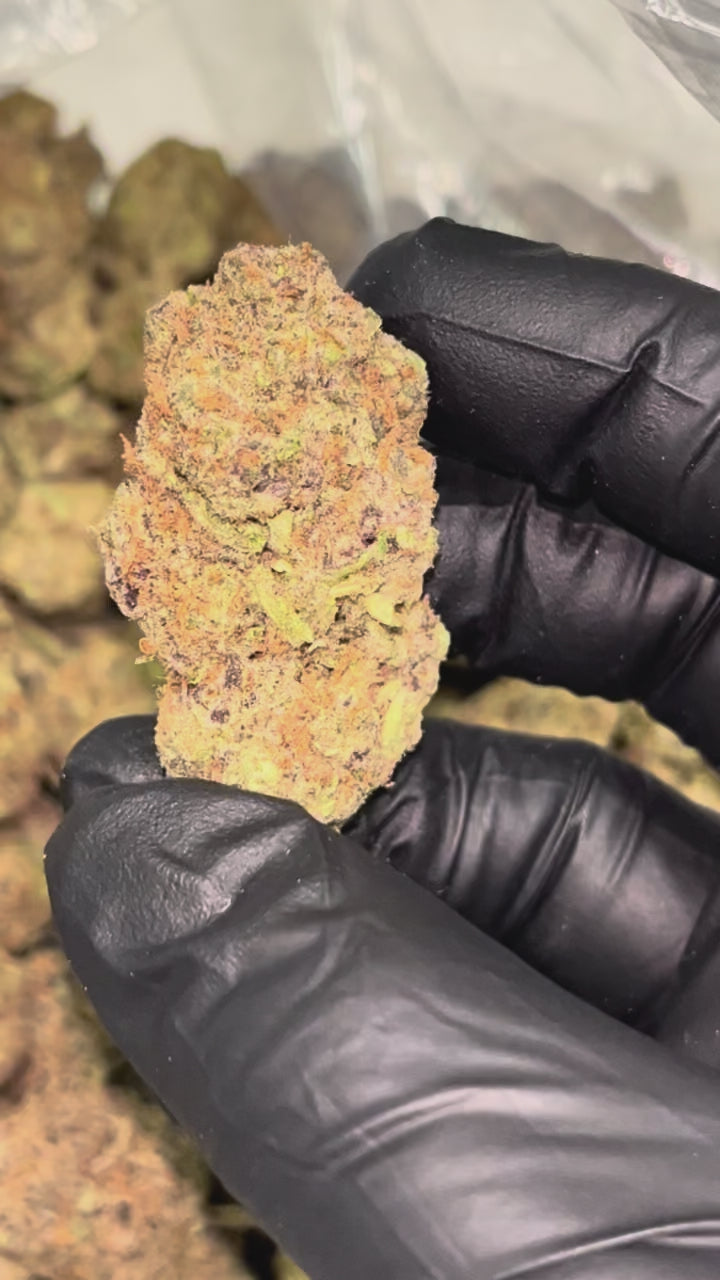 🍇🔥 Grapes Inferno 32.20% THCa Indoor Flower – Purple Urkle × Space Queen | 28G Ounce